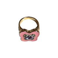 Pink Butterfly Chunky Ring