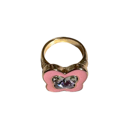 Pink Butterfly Chunky Ring