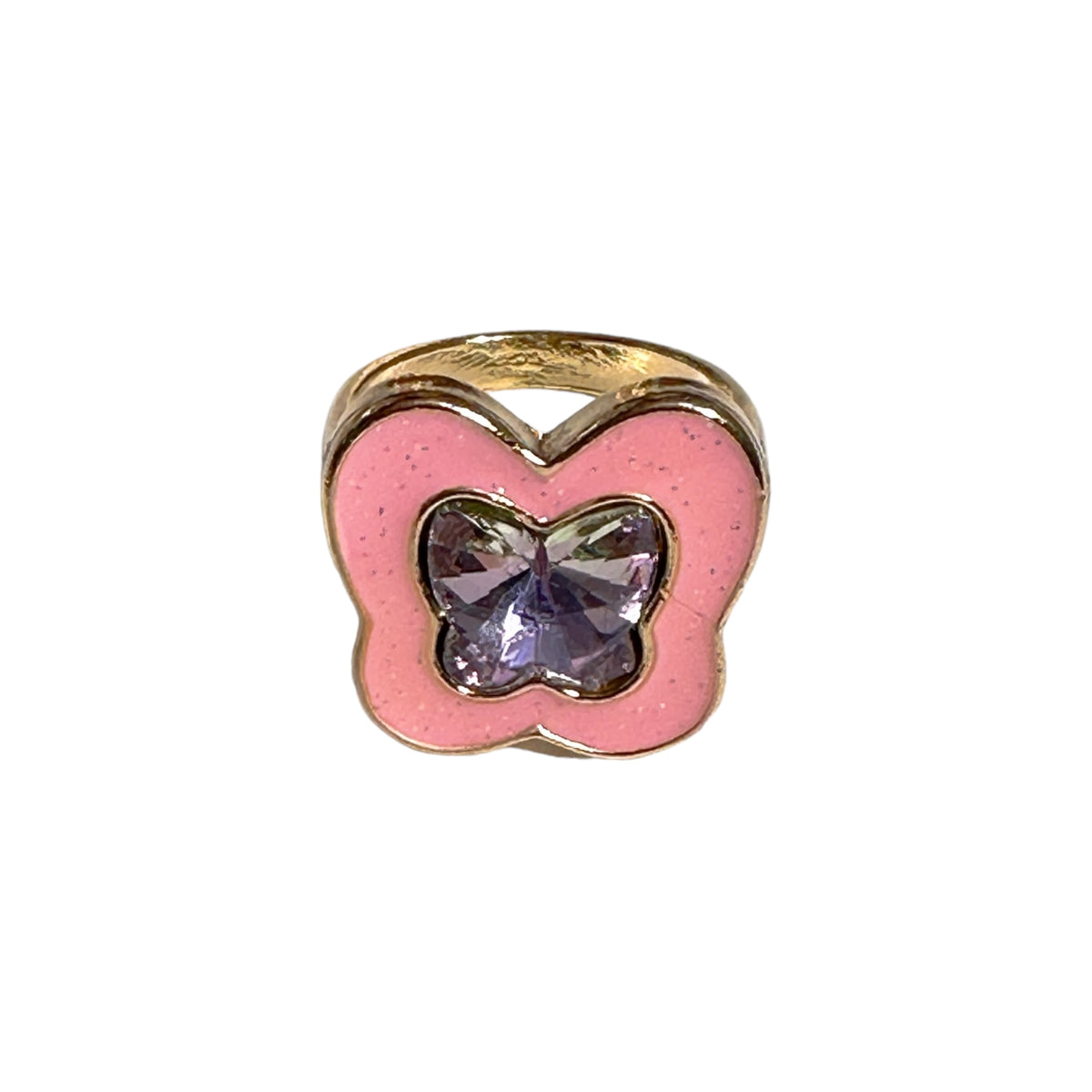 Pink Butterfly Chunky Ring