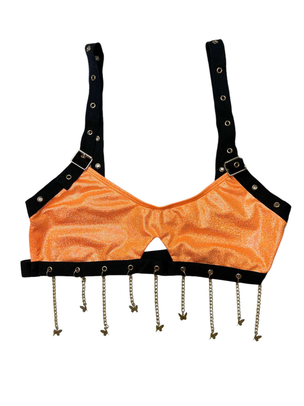 Large Butterfly Charm Venus Virgo Top – Rave After Rave