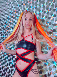 Demisaur Bodysuit - Black/Red