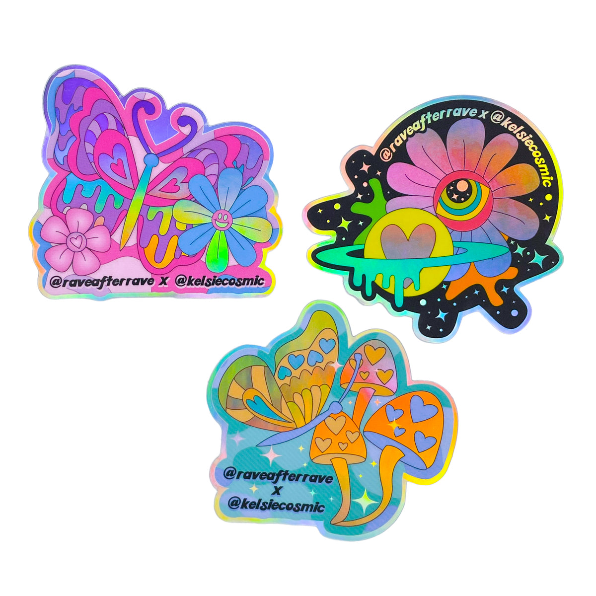 RAR x Kelsie Cosmic Holographic Stickers