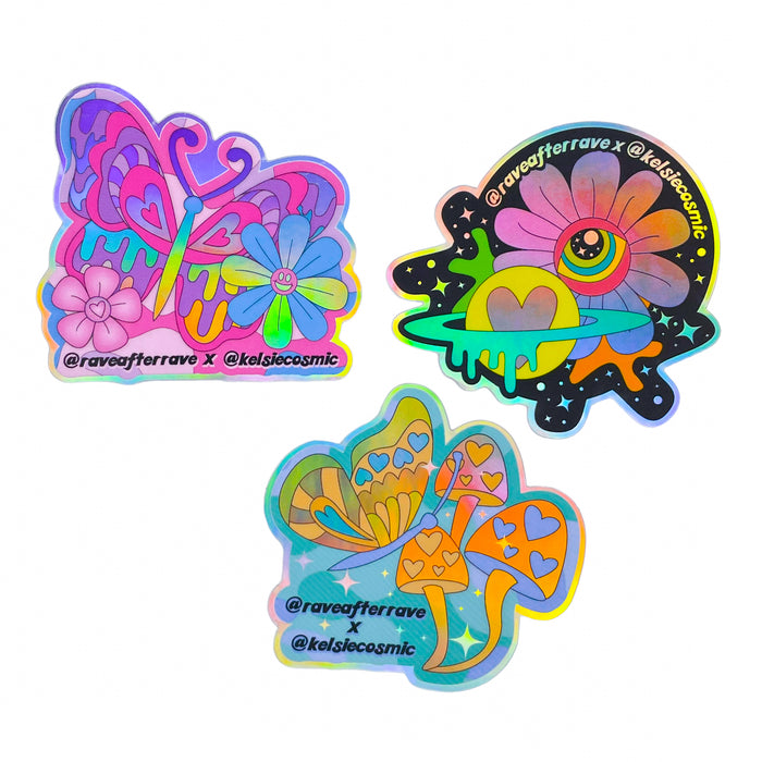 RAR x Kelsie Cosmic Holographic Stickers