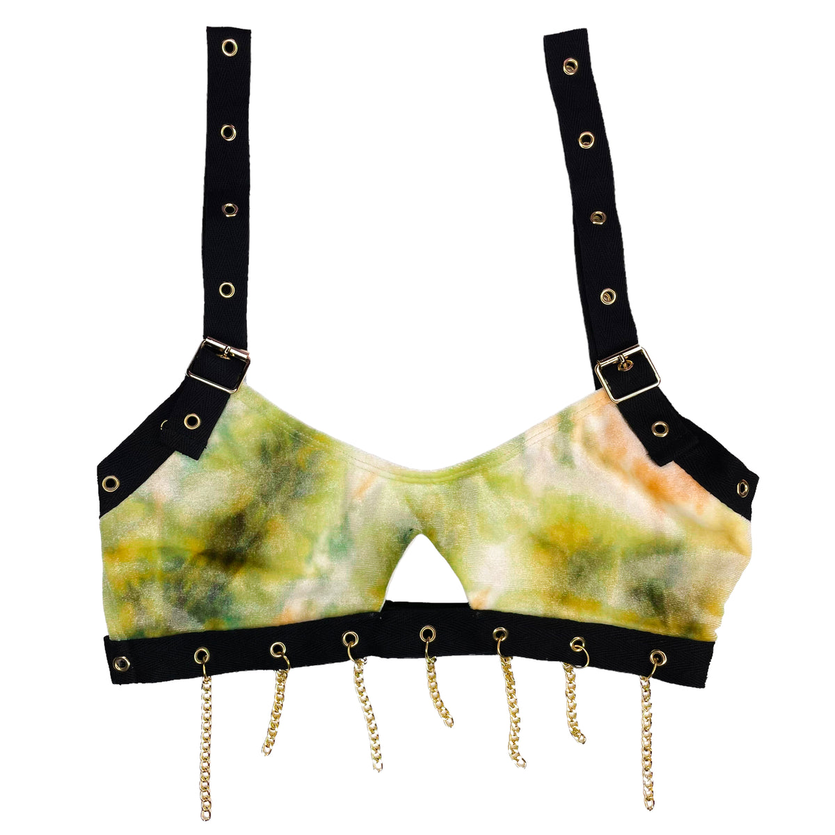 Green Velvet Virgo Top