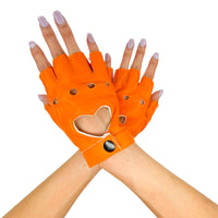 Fingerless Heart Gloves