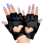 Fingerless Heart Gloves